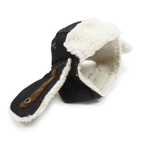 Trapper Dog Hat By Dogo Black Denim Baxterboo