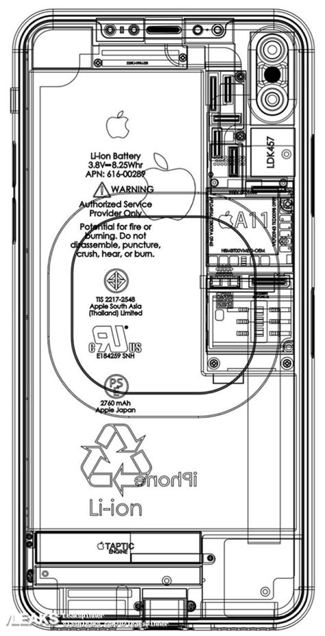 More Detailed Iphone 8 Internal Schematic Leaks Out Updated Iphone X