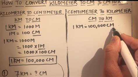 How To Convert Kilometerkm To Centimetercm And Centimeter To