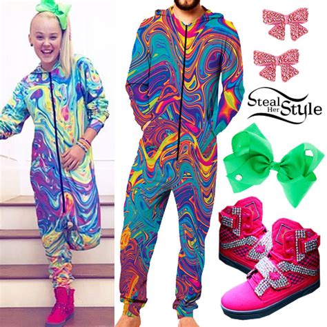 Jojo Siwa Printed Onesie Pink Sneakers Steal Her Style