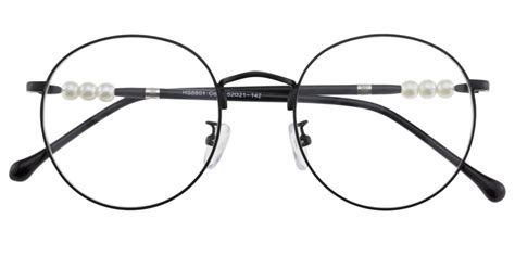 8801 round black eyeglasses frames leoptique