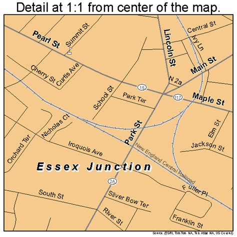 essex junction vermont street map 5024400