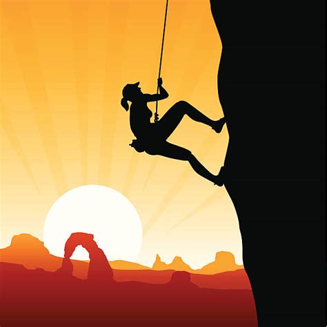 Woman Rock Climbing Illustrations Royalty Free Vector Graphics And Clip