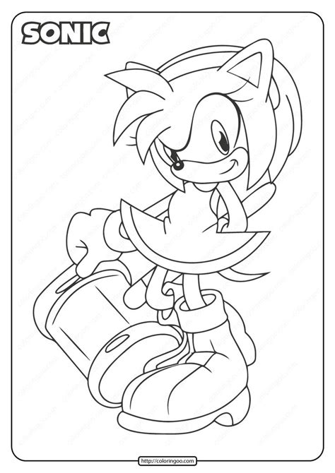 Check spelling or type a new query. Free Printable Sonic Amy Rose Pdf Coloring Page | Rose ...