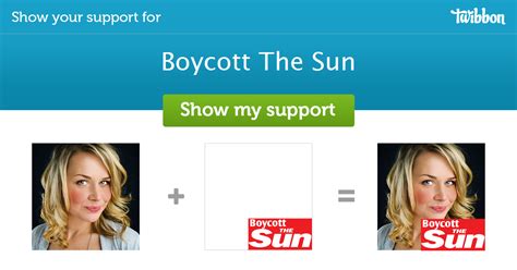 Boycott The Sun Support Campaign Twibbon