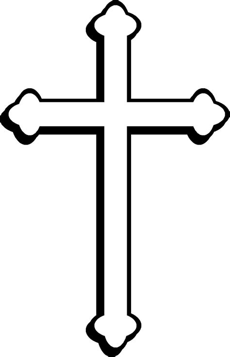 Library Of Catholic Crucifix Clipart Black And White Library Png Files