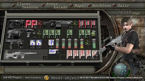 Filling the second slot with ammunition for that weapon is worth considering. Resident Evil 4 HD Project - Progress Thread | NeoGAF