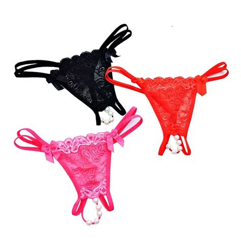 Women Sexy Panties Underwear Thongs G Strings Female Bowknot Lingerie