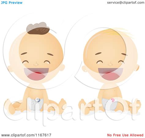 Cartoon Of Babies Laughing Royalty Free Vector Clipart By Bnp Design