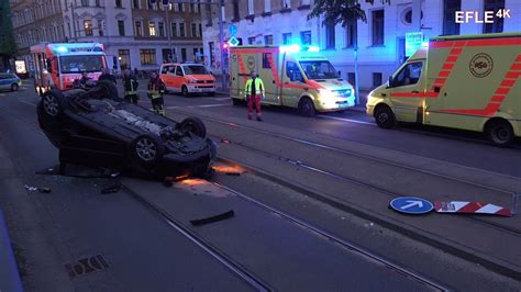 Sie suchen nach einem anwalt für unfall in leipzig? PKW überschlägt sich bei Unfall Leipzig-Lindenau 05.05.2019 - YouTube