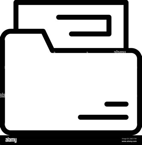 Archive Folder Icon Outline Vector File Portfolio Organize Document