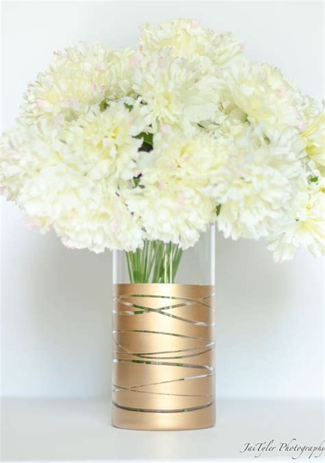 Gold Vase Gold Dipped Cylinder Vase This Gold Dipped Striped Cylinder
