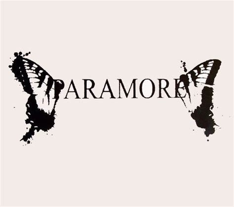Paramore Logo Butterfly Rubon Vinyl Decal By Astickyending On Etsy