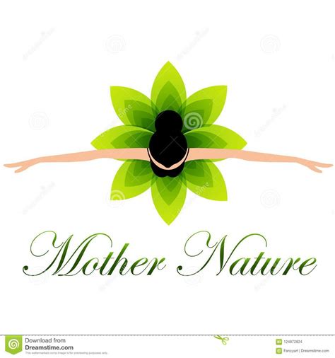 Mother Nature Dancing In A Floral Dress Stock Vector Illustration Of