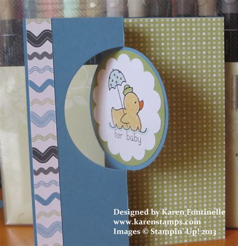 For more photos and a complete list of s. Baby Circle Flip Card | Stamping With Karen