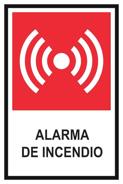 Señaletica Alarma De Incendio Vector Premium