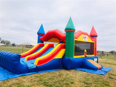 Colorful Bounce House Slide Gonzalestexas