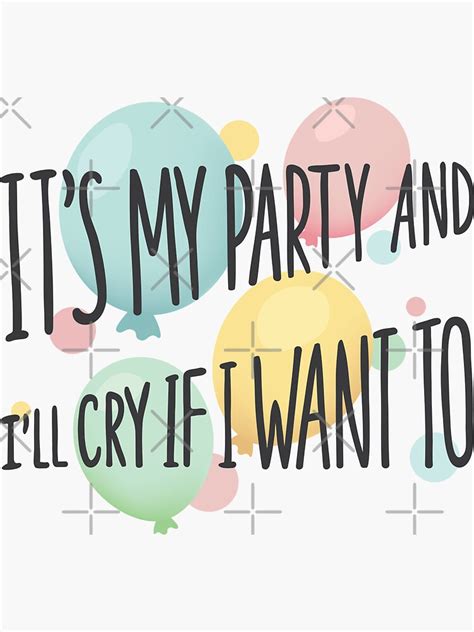 it s my party sticker by mamselle redbubble