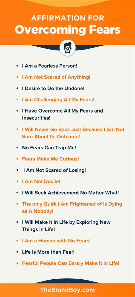 101 Positive Affirmations For Overcoming Fears