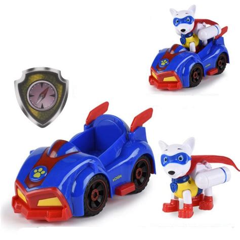 Paw Patrol Dog Music Effect Pull Back Chase Cars Anime Action Figures