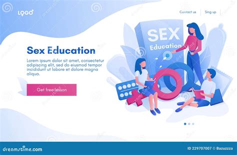 Sex Education Landing Page Design Website Banner Vector Template
