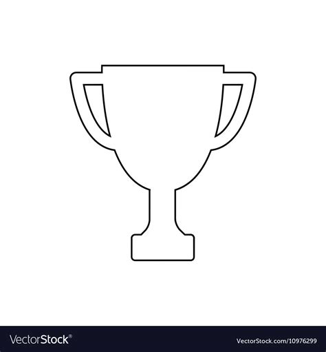 Winner Trophy Cup Outline Icon Linear Royalty Free Vector