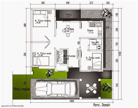 Desain rumah bergaya minimalis sebenarnya sudah ada sejak tahun 1920. Denah Rumah Minimalis 1 Lantai Ukuran 10x12 | Desain Rumah ...