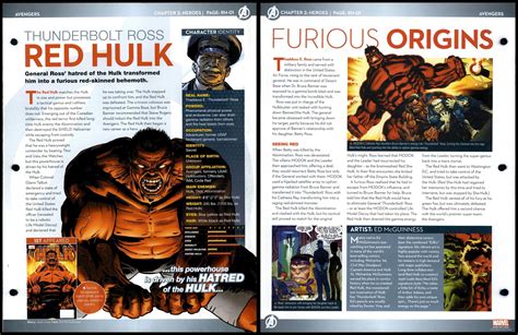 Red Hulk Thunderbolt Ross Rh 01 Heroes Avengers Marvel Fact File Page