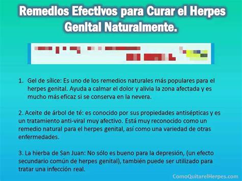 Como Curar El Herpes Genital Medicina Natural Remedios Efectivos