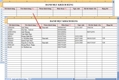 Tạo Danh Sách Khách Hàng Bằng Excel Chuyên Nghiệp Cho Cửa Hàng Doanh