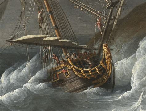 Navires dans la tempête Jan Theunisz Blanckerhoff XVIIe siècle N
