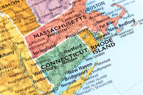 Connecticut County Map With Cities