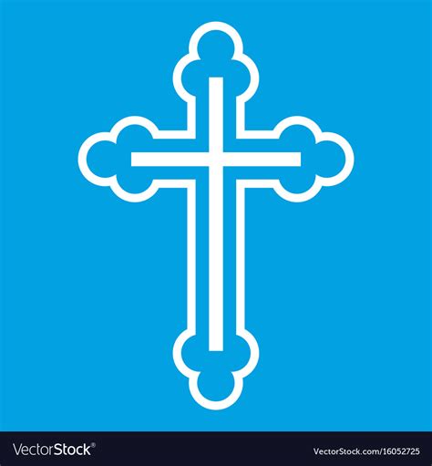 Crucifix Icon White Royalty Free Vector Image Vectorstock