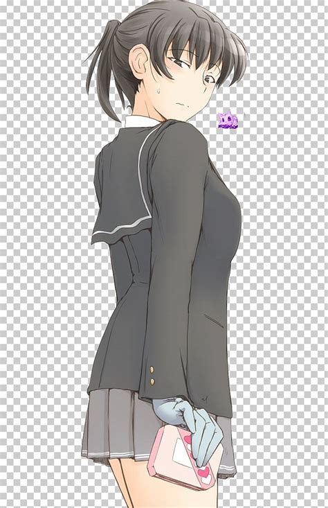 School Uniform Brown Hair Ponytail Anime Girl