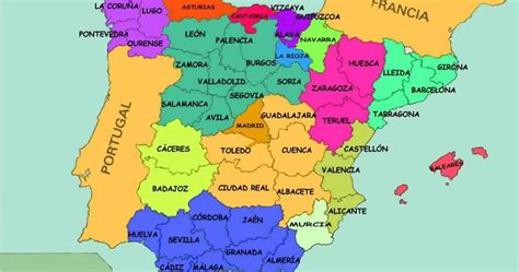 Cuaryquín El Listín Mapa Interactivo Las Provincias De EspaÑa