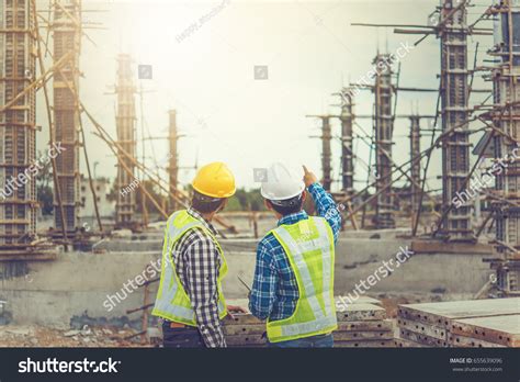Two Young Man Architect On Building Stock Photo 655639096 Shutterstock