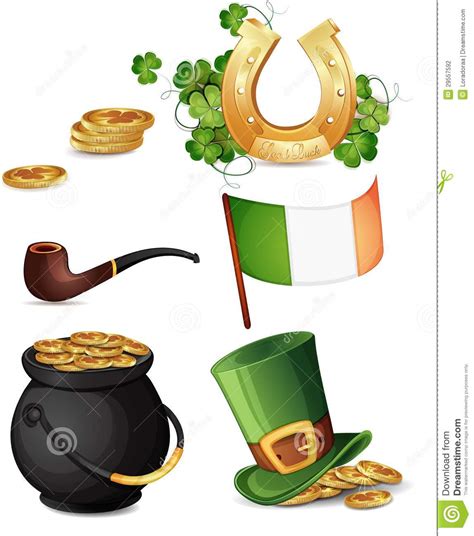 Patrick's day came to be. Saint Patrick S Day Symbols Stock Illustration ...