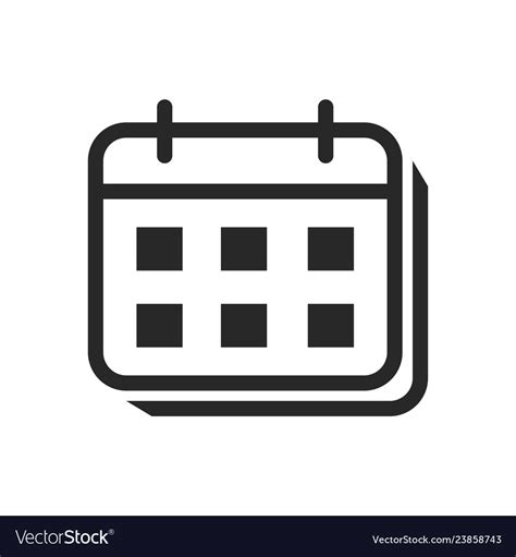 Calendar Icon Date Sign Royalty Free Vector Image
