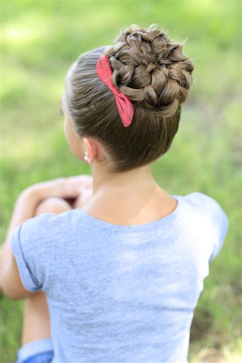 Pancaked Bun Of Braids Updo Hairstyles Cute Girls