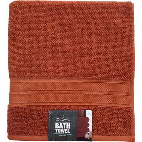 Inspire Bath Towel Dark Each Woolworths