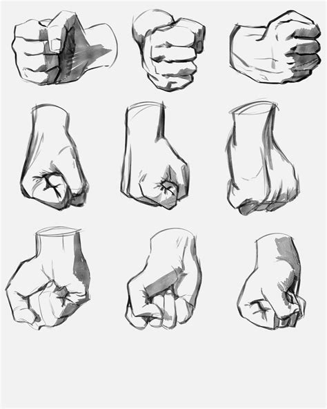 Fist Hand Reference Drawing Lockjaw