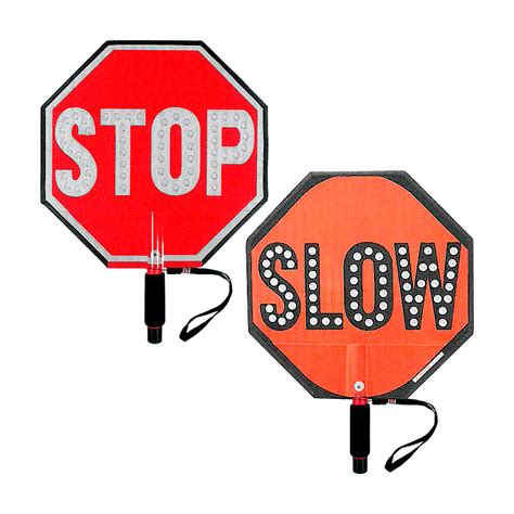 Facility Maintenance And Safety Handheld Stop Sign Slow Paddle Pedestrian