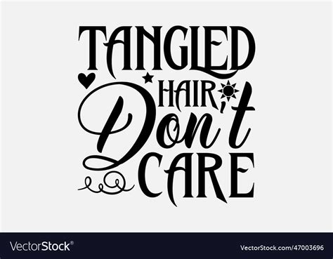 tangled hair dont care royalty free vector image