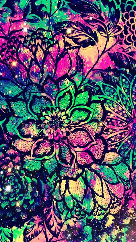 It's a truly one of a kind wearable art. Neon FlowersGalaxy Wallpaper #androidwallpaper # ...