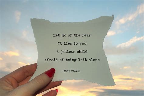 Release Fear Is A Print Of An Inspirational Micro Poem That I Wrote