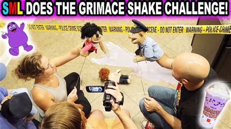Sml Does The Grimace Shake Challenge Youtube
