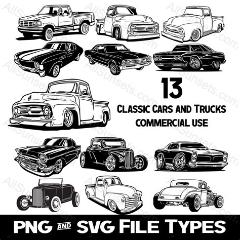 Classic Car Vector Clipart Of Chains