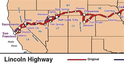 Lincoln Highway Route Map