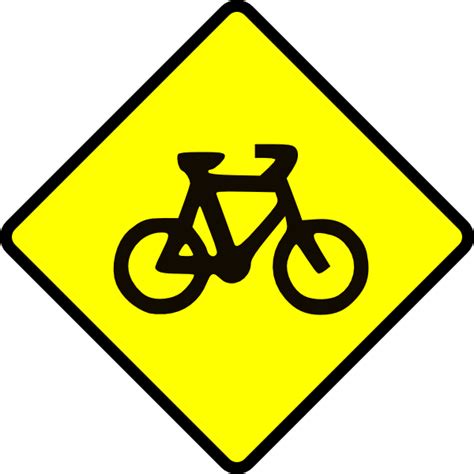 Caution Bike Road Sign Symbol Clip Art At Vector Clip Art
