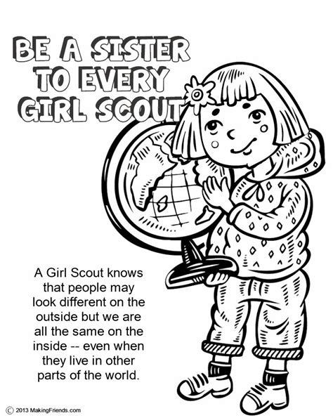 Girl Scout Daisy Petals Coloring Sheet